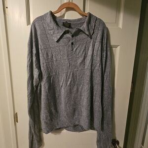 Dockers Blue Long Sleeve Polo Shirt